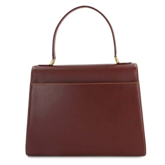 Cartier Must Hand Bag in Bordeaux leather with gold hardware - Picture 3 of 10